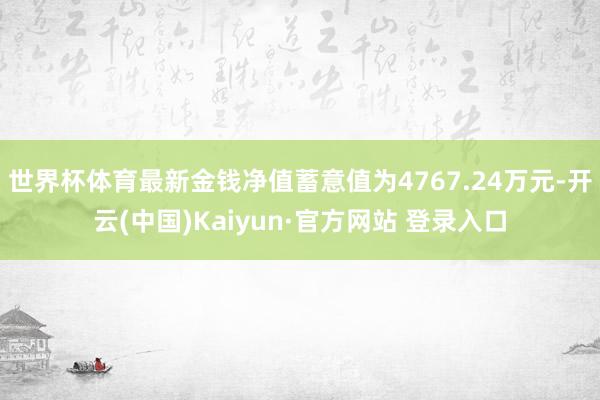 世界杯体育最新金钱净值蓄意值为4767.24万元-开云(中国)Kaiyun·官方网站 登录入口