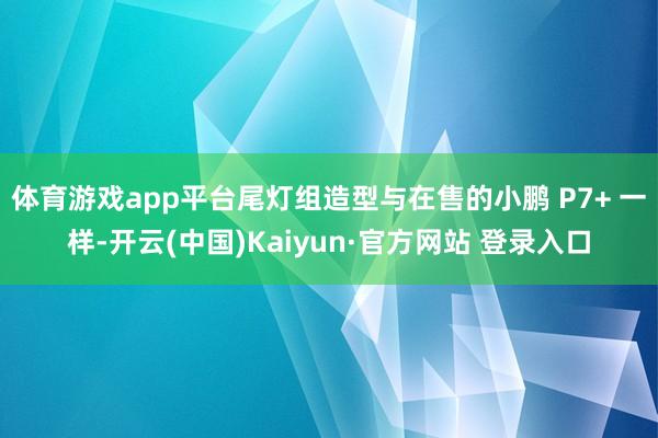 体育游戏app平台尾灯组造型与在售的小鹏 P7+ 一样-开云(中国)Kaiyun·官方网站 登录入口