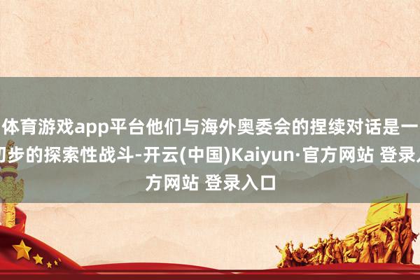 体育游戏app平台他们与海外奥委会的捏续对话是一项初步的探索性战斗-开云(中国)Kaiyun·官方网站 登录入口
