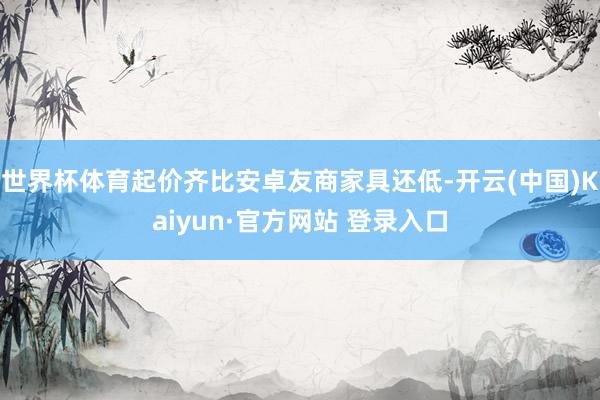 世界杯体育起价齐比安卓友商家具还低-开云(中国)Kaiyun·官方网站 登录入口