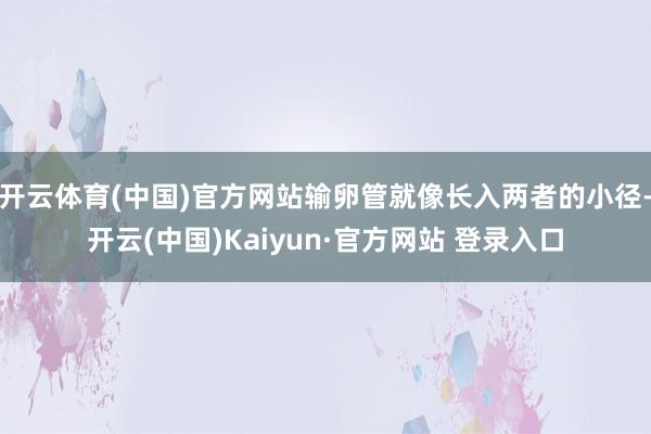 开云体育(中国)官方网站输卵管就像长入两者的小径-开云(中国)Kaiyun·官方网站 登录入口